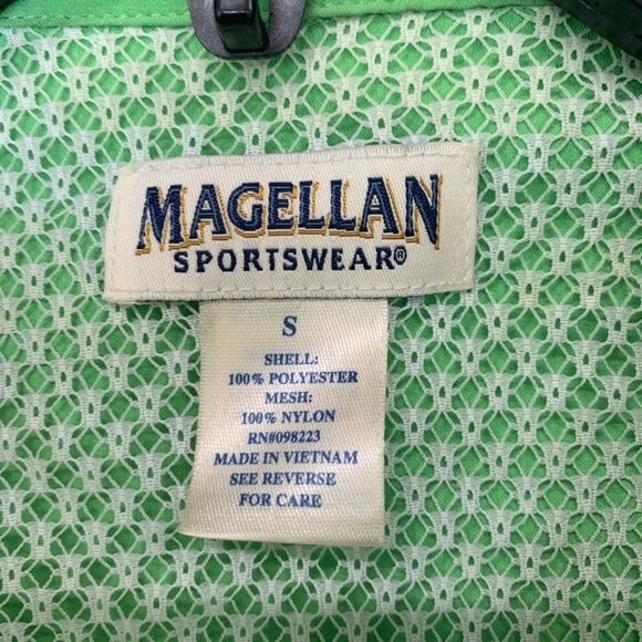 Magellan Sportswear | Green Outdoor Fishing Sleeveless Vented Zip Pockets Top S - Picture 3 of 7
